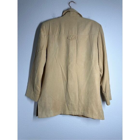 Rare Vintage Citylife Faux Suede Women’s Blazer Lined Button Up Sz L See Notes - Picture 6 of 13